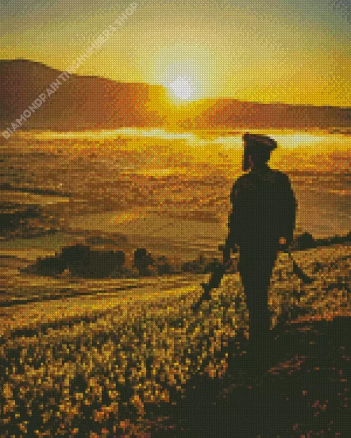 Hiking Man Silhouette Diamond Painting