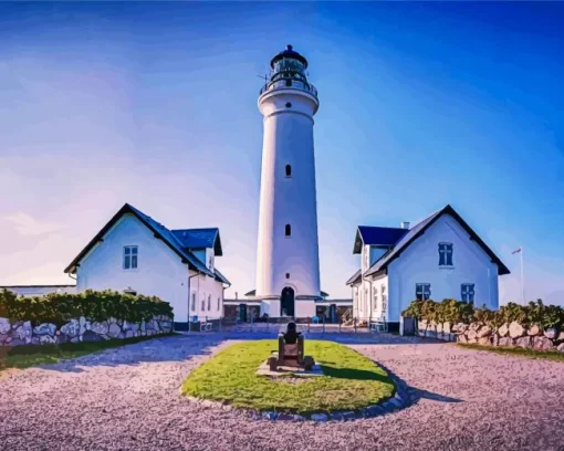 Hirtshals fyr Lighthouse Diamond Painting