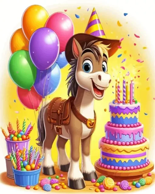 Horse Birthday Diamond Painting