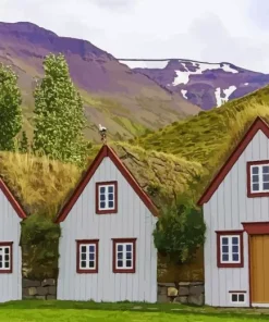Iceland Farmhouses Diamond Painting