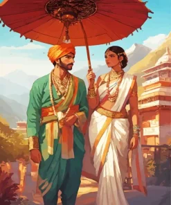 Indian Couple Diamond Painting