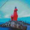 Jeju Red Horse Lighthouse Diamond Painting