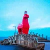 Jeju Red Horse Lighthouse Diamond Painting