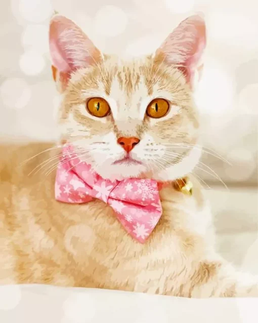 Kitten With Bow Tie Diamond Painting