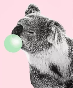 Koala Bubble Gum Diamond Painting