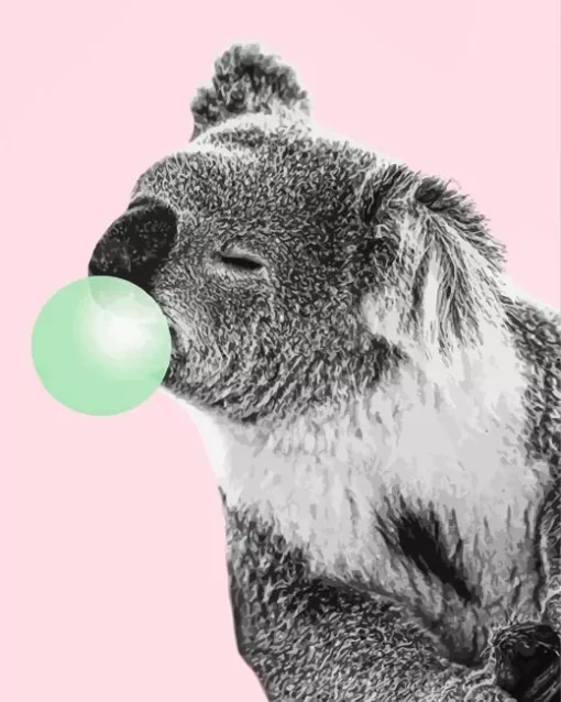 Koala Bubble Gum Diamond Painting