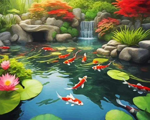 Koi Fishes Diamond Painting