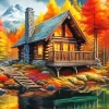 Log Cabin Art Diamond Painting