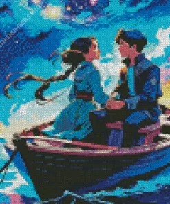 Lovers On Boat Diamond Painting