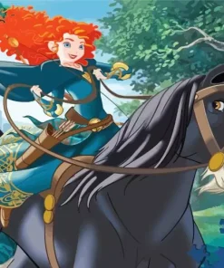 Merida And Her Horse Diamond Painting