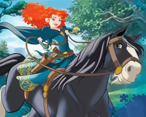 Merida And Her Horse Diamond Painting
