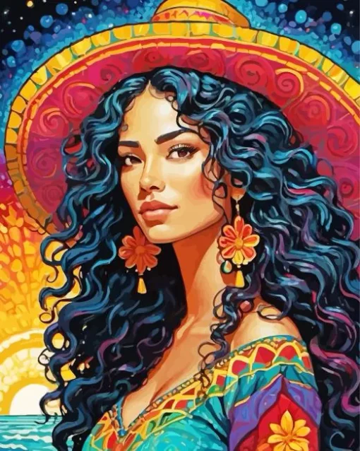 Mexican Girl Art Diamond Painting