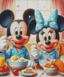 Mickey And Minnie Morning Diamond Painting