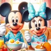 Mickey And Minnie Morning Diamond Painting
