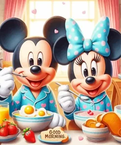 Mickey And Minnie Morning Diamond Painting