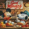 Mickey And Snoopy Diamond Painting