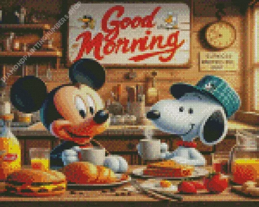 Mickey And Snoopy Diamond Painting