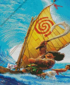 Moanas Boat Diamond Painting