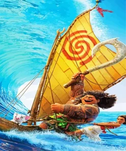Moanas Boat Diamond Painting