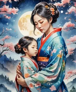 Mother And Child Diamond Painting