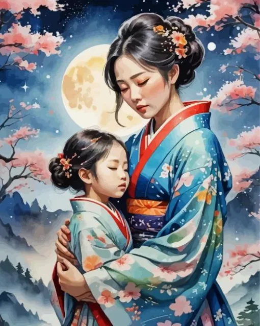 Mother And Child Diamond Painting