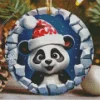 Panda Celebrating Christmas Diamond Painting