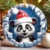 Panda Celebrating Christmas Diamond Painting
