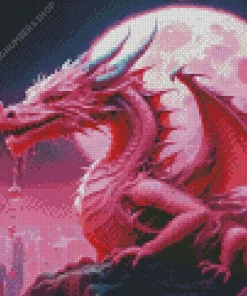 Pink Dragon Art Diamond Painting
