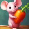 Pink Mouse Diamond Painting