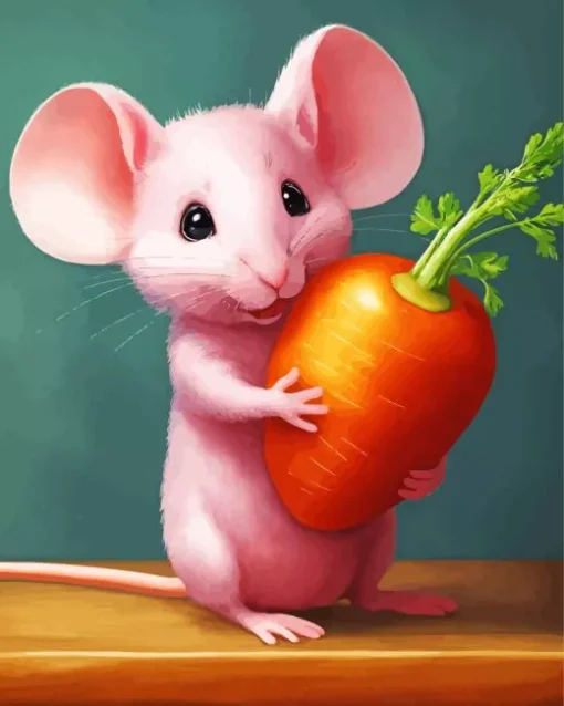 Pink Mouse Diamond Painting