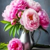 Pink Peonies Bouquet Diamond Painting
