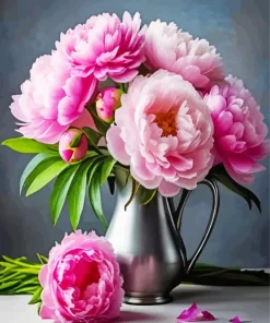 Pink Peonies Bouquet Diamond Painting
