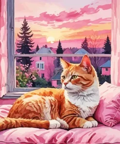 Pink Sunset Art Diamond Painting