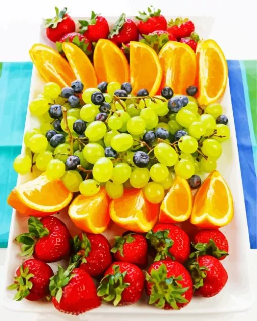 Plate Of Fruits Diamond Painting