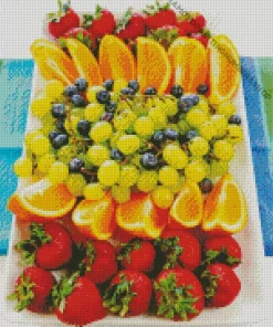 Plate Of Fruits Diamond Painting