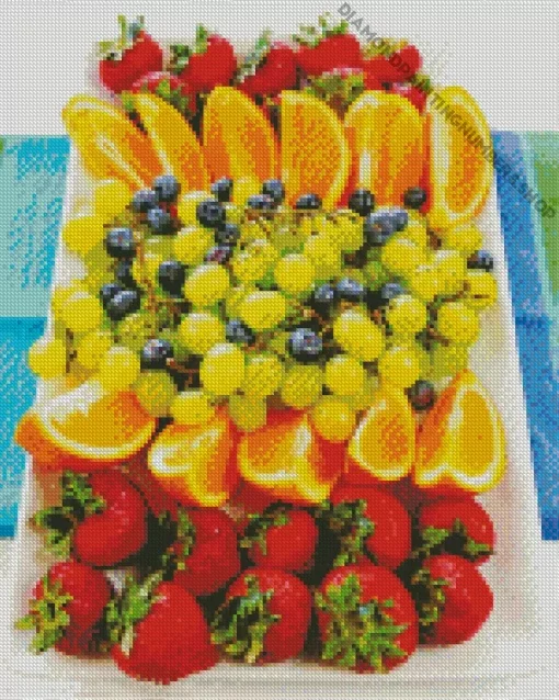 Plate Of Fruits Diamond Painting