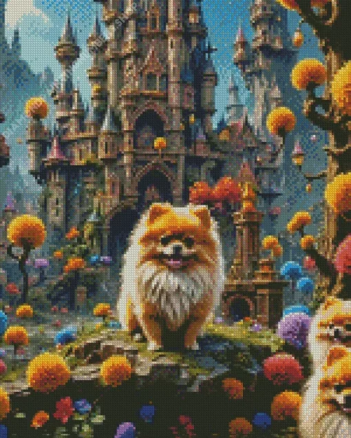 Pomeranian Dog Pet Diamond Painting