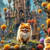 Pomeranian Dog Pet Diamond Painting