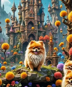 Pomeranian Dog Pet Diamond Painting