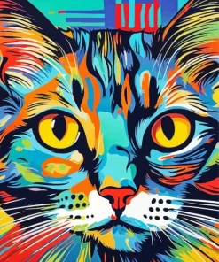 Pop Art Cat Diamond Painting