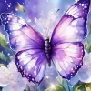 Purple Butterfly Art Diamond Painting