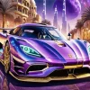 Purple Koenigsegg Agera Diamond Painting