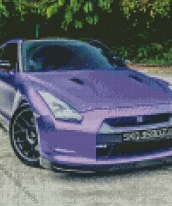 Purple Nissan GTR Diamond Painting