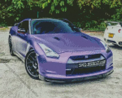 Purple Nissan GTR Diamond Painting