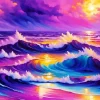 Purple Sunset Art Diamond Painting