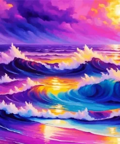 Purple Sunset Art Diamond Painting