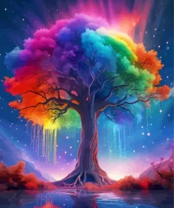 Rainbow Tree Art Diamond Painting