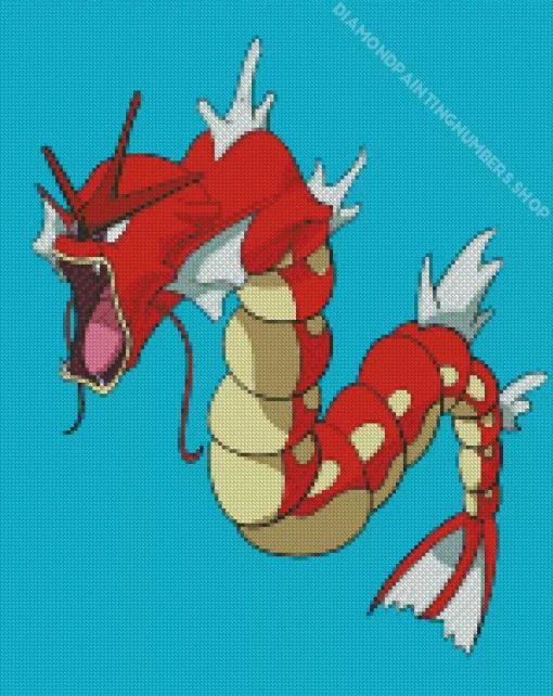 Red Gyarados Diamond Painting