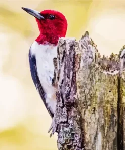 Red Headed Woodpecker Diamond Painting