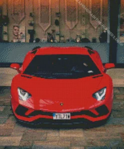 Red Lamborghini Diamond Painting